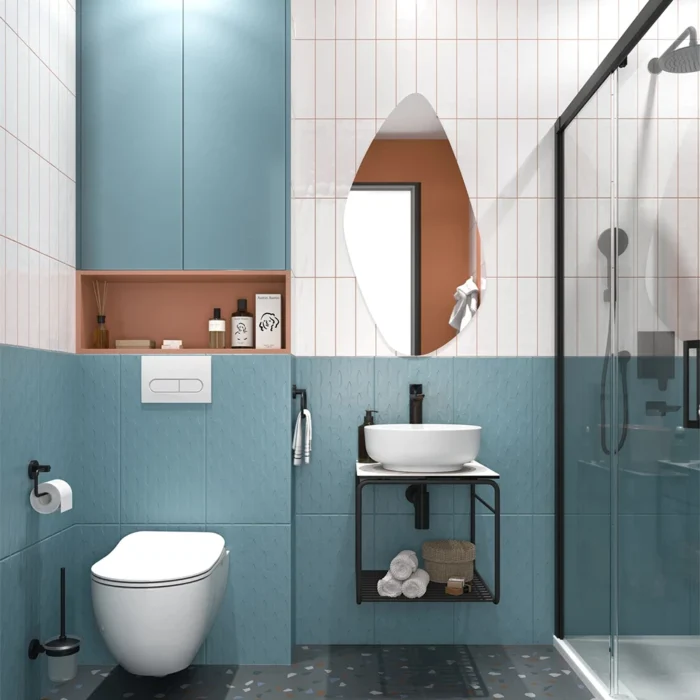 Kale Volo 45 Cm Yuvarlak Beyaz Lavabolu Metal Banyo Mobilya Seti - 310300104135 - Banyo Alt Modülleri - 1