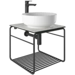 Kale Volo 45 Cm Yuvarlak Mat Beyaz Lavabolu Metal Banyo Mobilya Seti - 310300104136 - Banyo Alt Modülleri