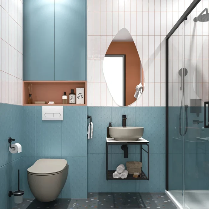 Kale Volo 45 Cm Yuvarlak Mat Vizon Lavabolu Metal Banyo Mobilya Seti - 310300104138 - Banyo Alt Modülleri - 1