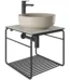 Kale Volo 45 Cm Yuvarlak Mat Vizon Lavabolu Metal Banyo Mobilya Seti - 310300104138 - Banyo Alt Modülleri