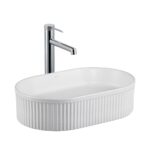 Lena E-W1002MB Tezgah Üstü Mat Beyaz Lavabo - E-W1002MB - Tezgah Üstü Lavabo