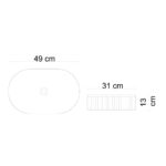 Lena E-W1002MF Tezgah Üstü Mat Füme Lavabo