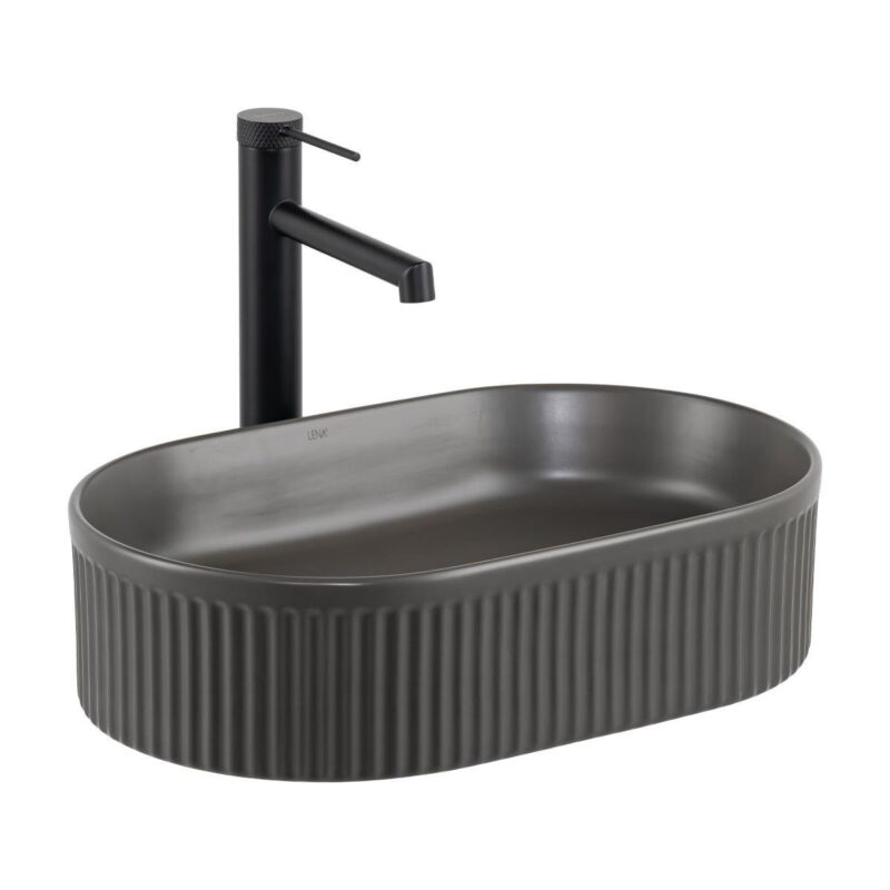 Lena E-W1002MF Tezgah Üstü Mat Füme Lavabo - E-W1002MF - Tezgah Üstü Lavabo