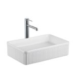 Lena E-W1004MB Tezgah Üstü Lavabo Mat Beyaz - E-W1004MB - Tezgah Üstü Lavabo