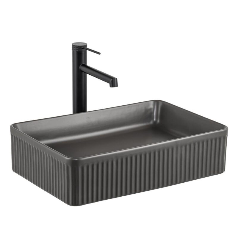 Lena E-W1004MF Tezgah Üstü Lavabo Mat Füme - E-W1004MF - Tezgah Üstü Lavabo