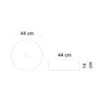 Lena E-W1201MM Tezgah Üstü Lavabo Mat Mavi - E-W1201MM - Tezgah Üstü Lavabo - 1