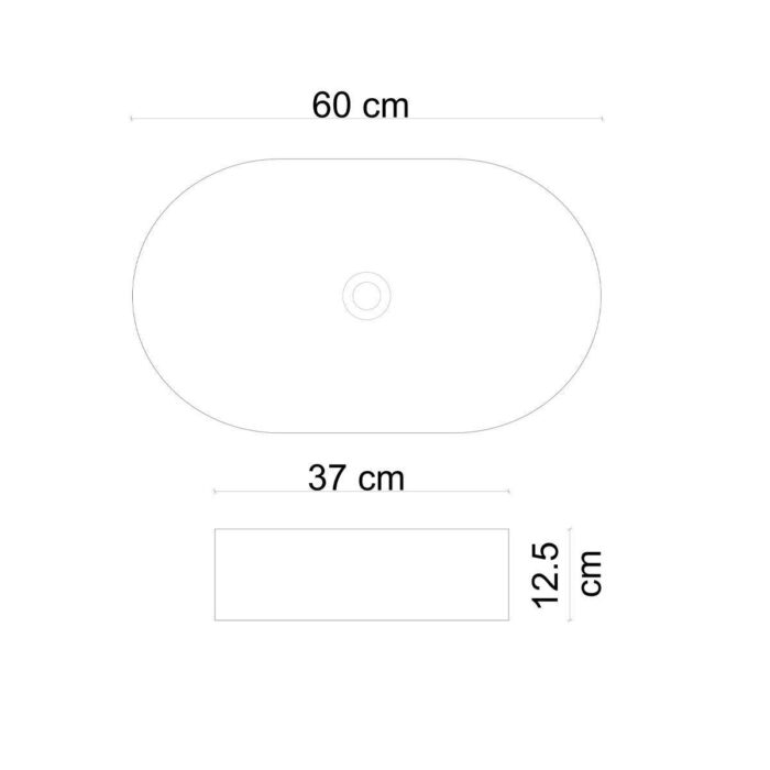 Lena E-W1202M8 Tezgah Üstü Lavabo Mat Beyaz Mermer Desenli - E-W1202M8 - Tezgah Üstü Lavabo - 1