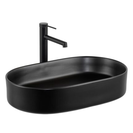 Lena E-W1202MS Tezgah Üstü Lavabo Mat Siyah - E-W1202MS - Tezgah Üstü Lavabo