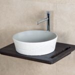 Lena E-W1502MAG Tezgah Üstü Lavabo Mat Gri & Beyaz - E-W1502MAG - Tezgah Üstü Lavabo - 1