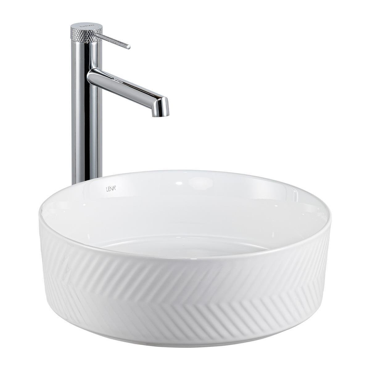 Lena E-W5002 Tezgah Üstü Lavabo Beyaz Lena E-W5002 Tezgah Üstü Lavabo Beyaz