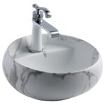 Lena EH-4660M6 Tezgah Üstü Lavabo Beyaz Mermer - EH-4660M6 - Tezgah Üstü Lavabo