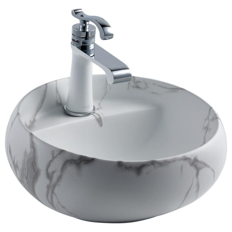 Lena EH-4660M6 Tezgah Üstü Lavabo Beyaz Mermer - EH-4660M6 - Tezgah Üstü Lavabo