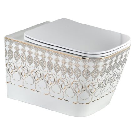 Lena ET-Y7032BK Asma Klozet Beyaz & Altın