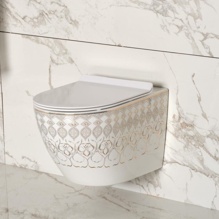 Lena ET-Y7032BY Asma Klozet Beyaz & Altın - ET-Y7032BY - Asma Klozet - 1