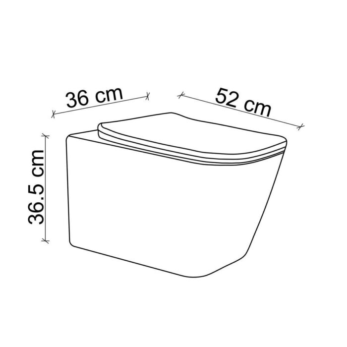 Lena ET-Y7032SK Asma Klozet Siyah & Altın - ET-Y7032SK - Asma Klozet - 3