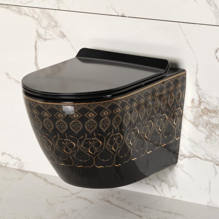 Lena ET-Y7032SY Asma Klozet Siyah & Altın