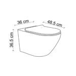 Lena ET-Y7032SY Asma Klozet Siyah & Altın