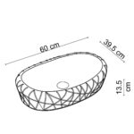 Lena EY-4707 Tezgah Üstü Lavabo Parlak Beyaz - EY-4707 - Tezgah Üstü Lavabo - 1