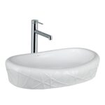 Lena EY-4707 Tezgah Üstü Lavabo Parlak Beyaz - EY-4707 - Tezgah Üstü Lavabo