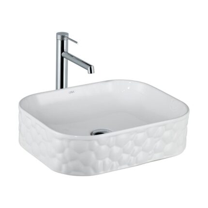 Lena EY-4709 Tezgah Üstü Lavabo Parlak Beyaz - EY-4709 - Tezgah Üstü Lavabo