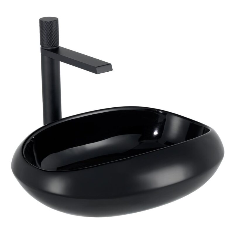 Lena EY-4710S Tezgah Üstü Lavabo Parlak Siyah