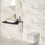 Lena EY-7033 Tezgah Üstü Lavabo Beyaz & Altın