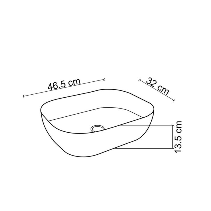 Lena EY-7033 Tezgah Üstü Lavabo Beyaz & Altın - EY-7033 - Tezgah Üstü Lavabo - 3