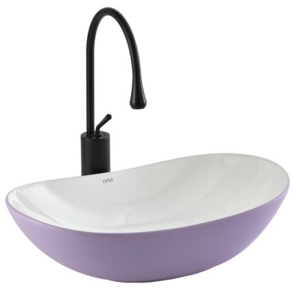 Lena EY-8000ML Tezgah Üstü Lavabo Mat Lila - EY-8000ML - Tezgah Üstü Lavabo