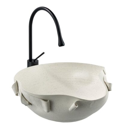 Lena EY-9102 Tezgah Üstü Lavabo Mat Beyaz