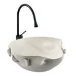 Lena EY-9102 Tezgah Üstü Lavabo Mat Beyaz - EY-9102 - Tezgah Üstü Lavabo