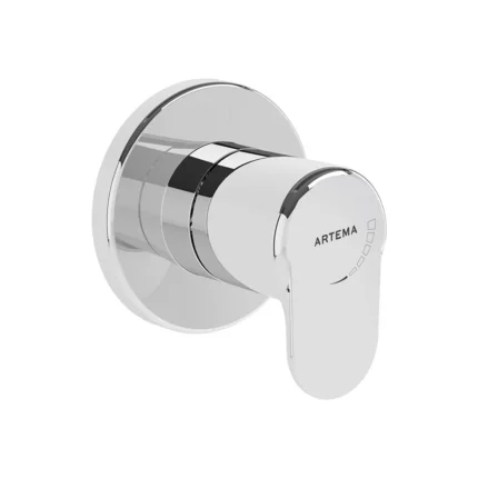 Root Round Ankastre Stop Valf Sıva Üstü Grubu, Krom