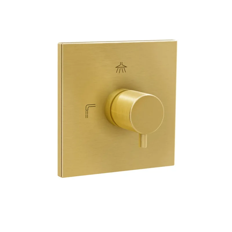 Vitra Ankastre 3 Yollu Yönlendirici (V-Box, sıva üstü grubu) Fırçalı Altın - A4338825 - Banyo Ankastre Ürünleri