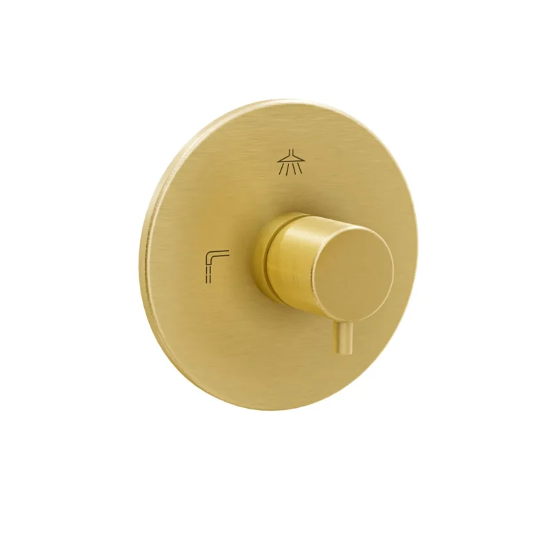 Vitra Ankastre 3 Yollu Yönlendirici (V-Box, sıva üstü grubu) Fırçalı Altın - A4337825 - Banyo Ankastre Ürünleri