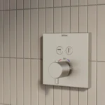 Vitra AquaControl Square Ankastre Termostatik Banyo Bataryası (sıva üstü grubu) Fırçalı Nikel