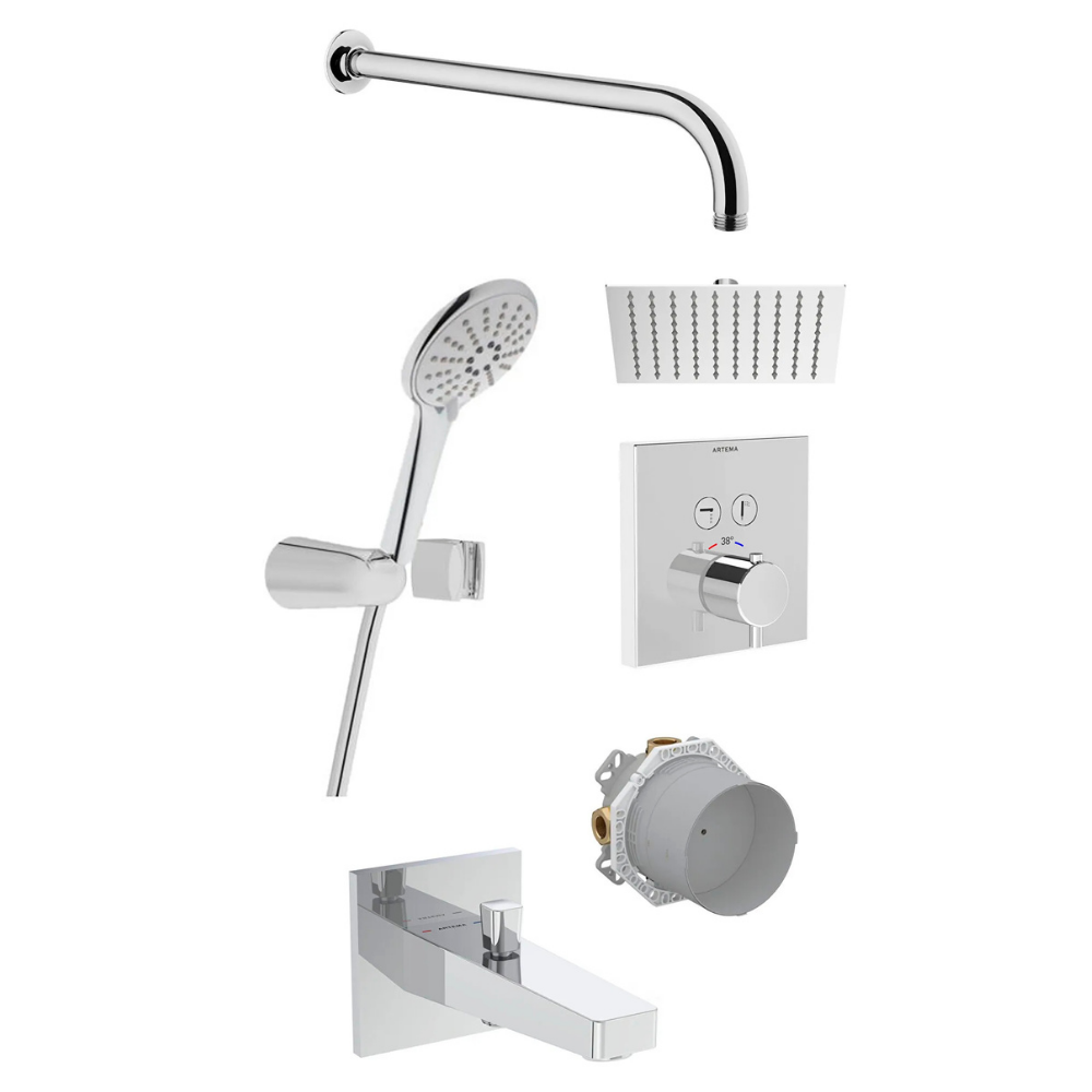 Vitra AquaControl Square Ankastre Termostatik Duş Seti (Bliss 2F, Bliss 3F) Vitra AquaControl Square Ankastre Termostatik Duş Seti (Bliss 2F, Bliss 3F) - A49294 - Ankastre Duş Setleri