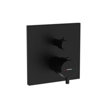 Vitra Aquaheat Ankastre Termostatik Duş Bataryası Mat Siyah (V-Box, Sıva Üstü Grubu)