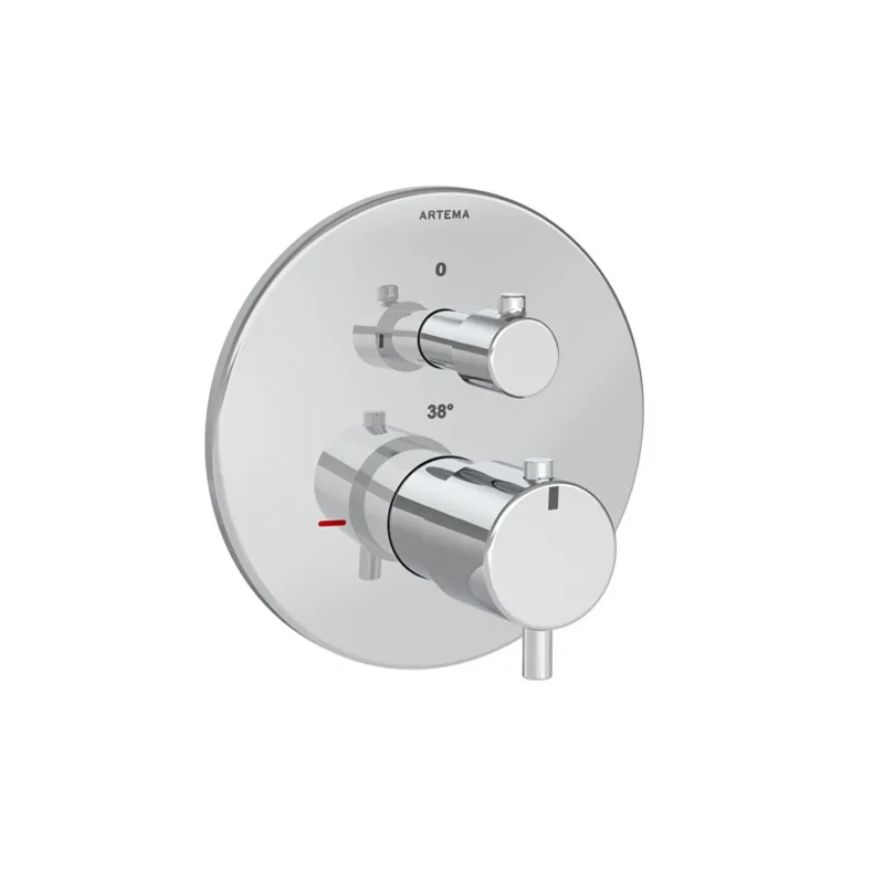 Artema Aquaheat Ankastre Termostatik Duş Bataryası (V-Box, Sıva Üstü Grubu) - A43348 - Ankastre Termostatik Duş Bataryası