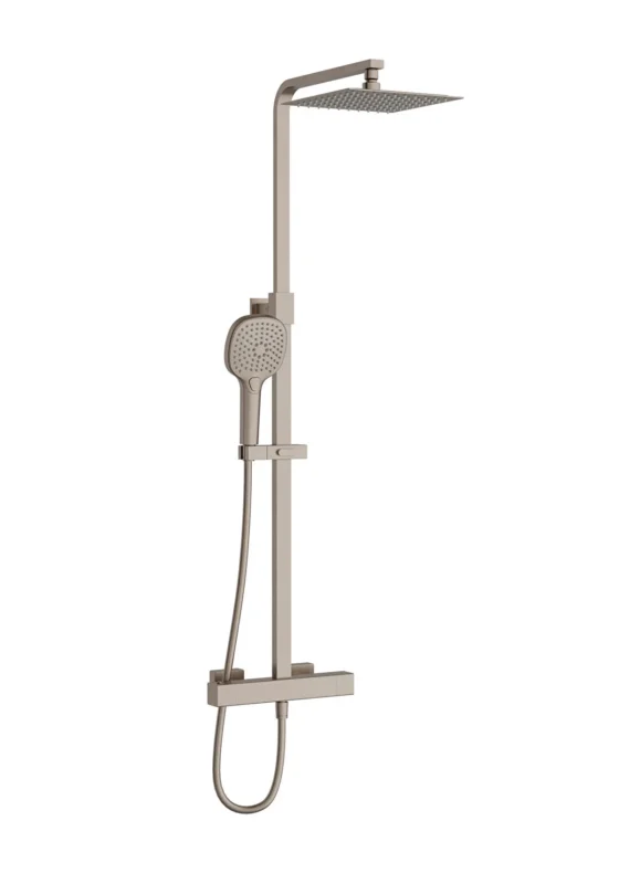 Vitra AquaHeat Bliss S 230 Duş Sistemi Fırçalı Nikel - A4720234 - Duş Paneli ve Kolonu