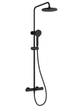 Vitra Aquaheat Joy Round 200 Banyo Bataryalı Duş Sistemi Mat Siyah - A4729736 - Duş Paneli ve Kolonu