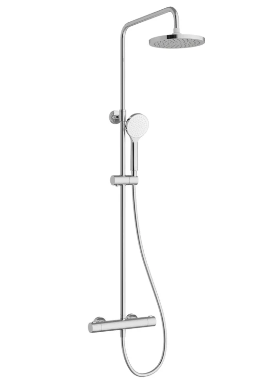 Vitra Aquaheat Joy Round 200 Duş Bataryalı Duş Sistemi - A47298 - Duş Paneli ve Kolonu