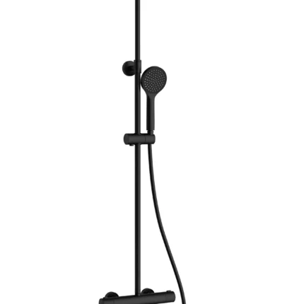 Vitra AquaHeat Joy Square 200 Duş Bataryalı Duş Sistemi Mat Siyah - A4729636 - Duş Paneli ve Kolonu