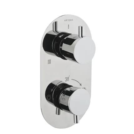 Vitra AquaHeat R2 Ankastre Banyo/Duş Bataryası (3 yollu yönlendirici) (sıva üstü grubu) - A47117 - Banyo Ankastre Ürünleri