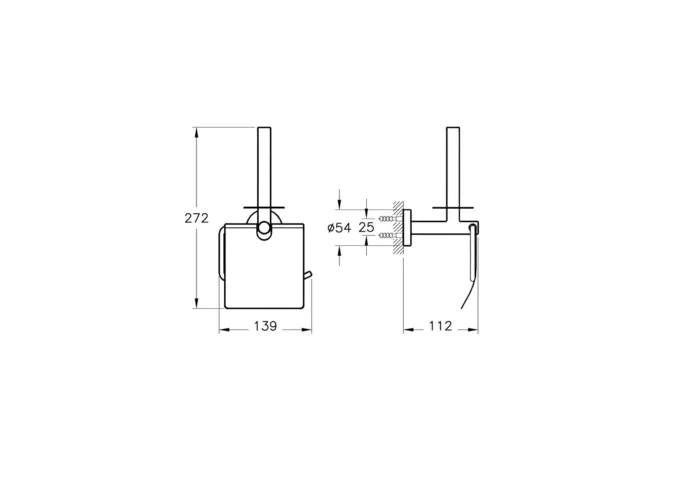 Vitra Arkitekta Yedekli Tuvalet Kağıtlığı (kapaklı, yedekli)