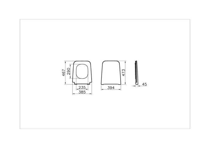 Vitra Equal Klozet Kapağı Slim, Duroplast, Üstten Sıkmalı Yavaş Kapanır, Kolay Sök-Tak, Metal Menteşeli, Mat Taş Gri - 119-476R009 - Klozet Kapağı - 1