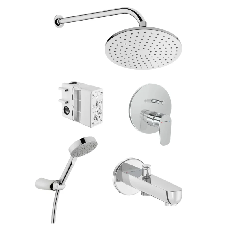 Vitra Flow Round Ankastre Duş Seti - A49306 - Ankastre Duş Setleri