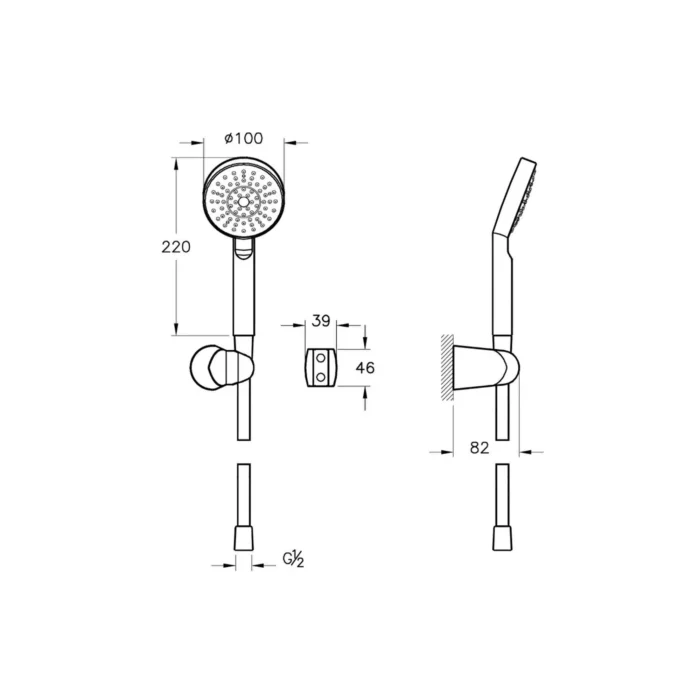 Vitra Flow Round Ankastre Duş Seti - A49306 - Ankastre Duş Setleri - 9
