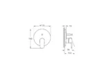 Vitra Flow Soft Ankastre Mekanik Banyo Bataryası (Minibox Sıva Üstü Grubu) - A43198 - Ankastre Banyo Bataryası - 1