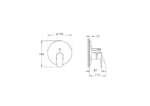 Vitra Flow Soft Ankastre Mekanik Banyo Bataryası (V-Box, Sıva Üstü Grubu) - A43228 - Ankastre Banyo Bataryası - 1