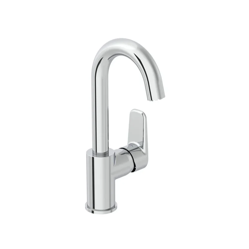Vitra Flow Soft Döner Borulu Lavabo Bataryası, Krom - A43160 - Lavabo Bataryaları