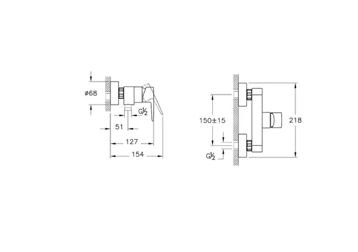 Vitra Flow Soft Duş Bataryası - A42932 - Duş Bataryası - 1